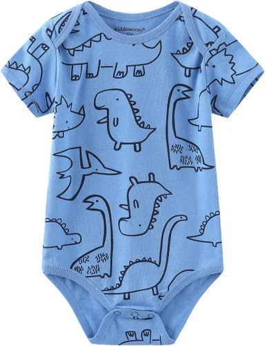 Vista 3 de Kiddiezoom Mameluco unisex de algodón de una pieza para bebé recién nacido, 5