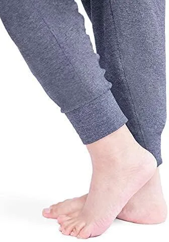 Vista 7 de Kindred Bravely Everyday Maternity Joggers gris jaspeado grande y Emmaline - Bata de maternidad y lactancia gris LXL