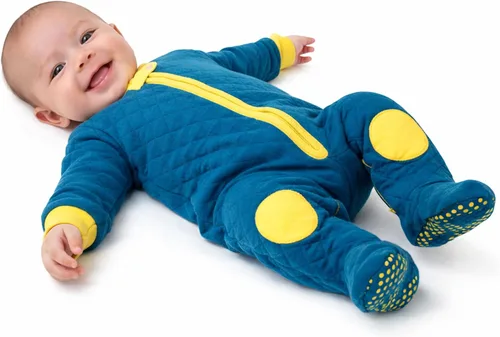 Vista 13 de baby deedee Sleepsie Acolchado - Pijama de algodón con pies para bebé Azul Dream