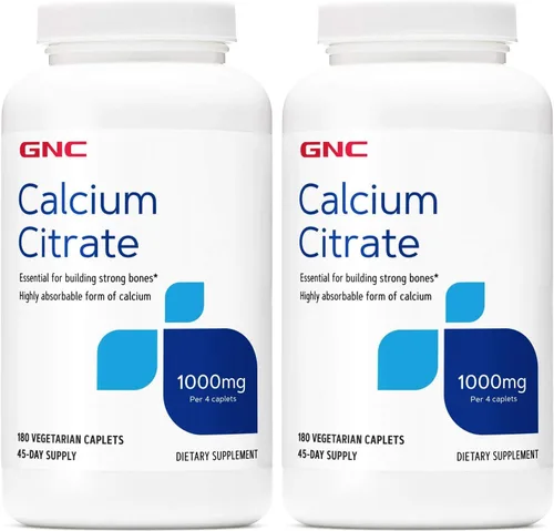Vista 8 de GNC Citrato de calcio 1000 mg, soporta huesos fuertes, 180 cápsulas