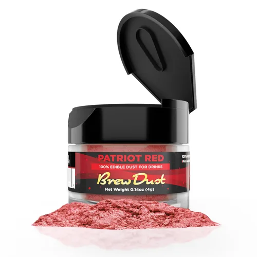 Vista 32 de Bakell Brew Dust - Rojo americano (0.14 oz) Brillantina comestible para bebidas, bebidas y cócteles