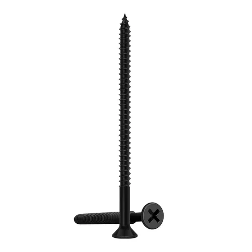 Vista 13 de Tornillos para madera de 1/2 pulgada, FIXLINK Tornillos para madera negros Phillips de cabeza plana premium 135 PCS, autorroscantes