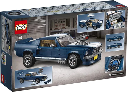 Vista 6 de LEGO Creator Expert Ford Mustang 10265 - Set de construcción - Exclusivo modelo de auto de colección avanzado, con interior detallado, motor V8