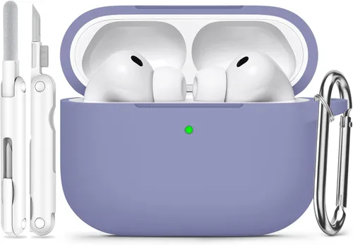 Vista 30 de Funda para AirPods Pro 3 (2025), funda protectora de silicona suave compatible con Estuche Apple AirPods Pro de 3ª generación con kit de limpieza