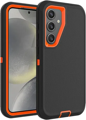 Vista 19 de Funda WOGROO para Galaxy Note 8, funda protectora resistente a caídas y golpes de grado pesado y resistente para Samsung Galaxy Note 8, Negro+Naranja