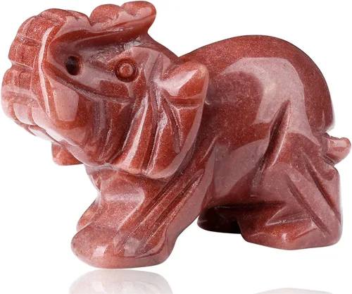 Vista 15 de YATOJUZI - Figura de elefante de cuarzo rosa de 5 cm decorativa, cristal curativo rosa, lindo, natural, tallado a mano, pulido, estatua de gema