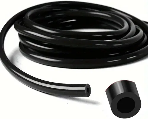 Vista 8 de Manguera de tubo de vacío de silicona de 1/8, línea de 10 pies, presión máxima de 130 PSI, negra (diámetro interior de 3 mm)