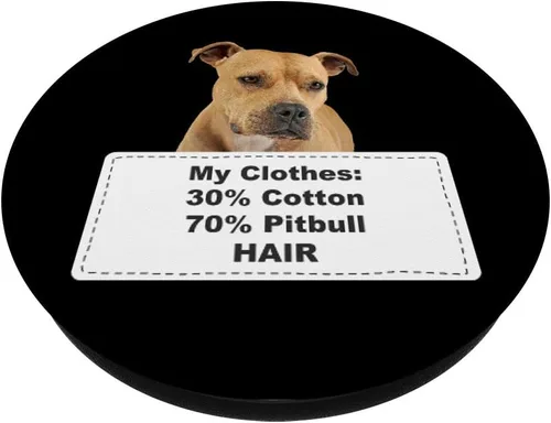 Vista 2 de Funny Shedding Dog Pitbull PopSockets PopGrip: agarre intercambiable para teléfonos y tabletas