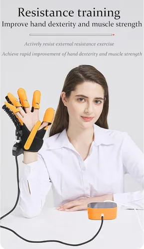 Vista 8 de Guantes de robot de rehabilitación 2024, equipo de recuperación de trazo de mano, dispositivo eléctrico de entrenamiento de mano con dedos,