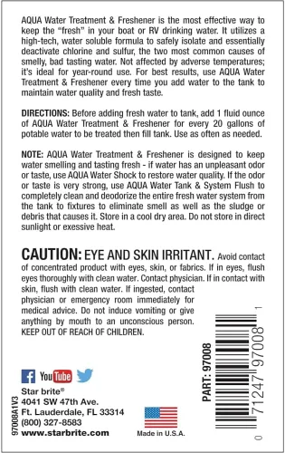 Vista 3 de STAR BRITE Tratamiento y ambientador de agua Aqua de 8 onzas + Aqua Water Shock de 16 onzas – Restaura y mantiene la calidad del agua dulce
