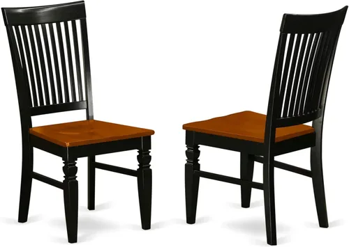 Vista 5 de East West Furniture ANWE3-BCH-W, 3 piezas
