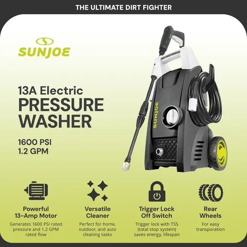 Vista 2 de Sun Joe SPX1000 1450 PSI 1.45 GPM 11.5-Amp - Arandela de presión eléctrica