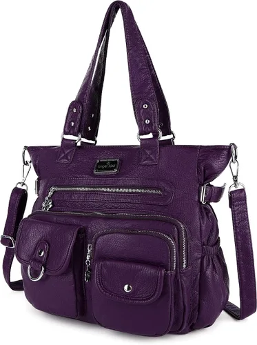 Vista 7 de Angel Kiss Bolsos de mano para mujer, bolsos de cuero sintético PU, bolsos de hombro para mujer, bolsos de bolsillo PU, Bags, Pockets