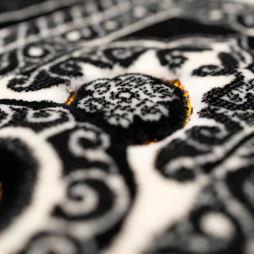 Vista 3 de Modefa Alfombra de oración islámica – Alfombra de terciopelo grande y ancha de doble felpa – Janamaz musulmán tradicional – Alfombra de oración