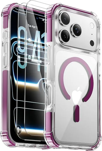 Vista 59 de [Usado] Funda para iPhone Air [compatible con MagSafe] [2 protectores de pantalla] [prueba de caídas de grado militar] Funda magnética resistente