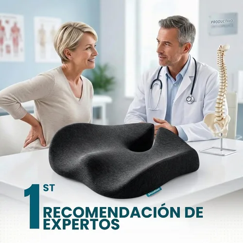 Vista 6 de Cojín de asiento de alivio de presión para dolor de coxis, ciática y almohada de coxis Extra Large Office Chair Cushion for Healthy Sitting