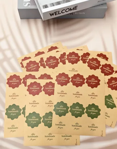 Vista 8 de 480 - Adhesivo decorativo hecho a mano para panadería (estilo-2)