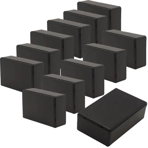 Vista 41 de Zulkit 12 cajas de proyecto de plástico ABS para proyectos eléctricos, caja de conexiones de energía, color negro, 1.97 x 1.10 x 0.59 pulgadas 12
