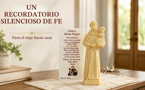 Vista 3 de Westmon Works Saint Anthony Home Finding Kit Mini estatua con tarjeta de oración para encontrar y comprar una casa