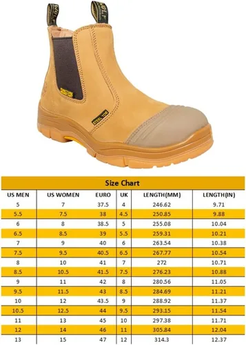 Vista 2 de WOLF Work Boot 100% Genuine Upper Leather Oil, Slip, Impact, Puncture Resistant Electrical Hazards Non-Slip Rubber Sole