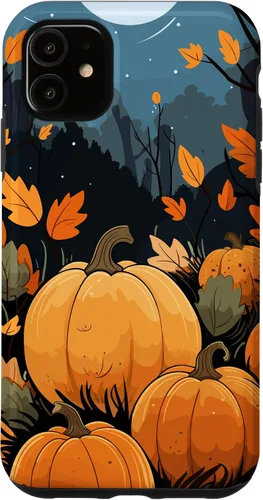 Vista 8 de Pumpkin Fall & Autumn Leaves, Fall Color Theme, Pumpkins Case for iPhone 16
