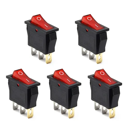 Vista 11 de 5 piezas de interruptor basculante para barco con cierre rápido ENCENDIDO/APAGADO, 2 pines, 12V, 250V/15A, 125V/20A, interruptor basculante