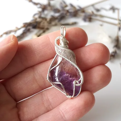Vista 14 de Collar de cristal de piedra natal alternativo para mujer y hombre - plateado