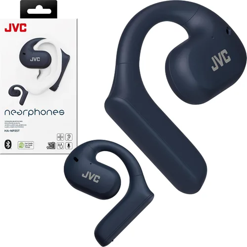 Vista 8 de JVC Nearphones Auriculares inalámbricos de oreja abierta con controladores grandes de 0.63 pulgadas para un sonido potente, uso de una sola oreja