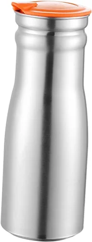 Vista 8 de Generic Hervidor de agua fría de acero inoxidable de 1 litro con tapa de polipropileno, botella aislada para té helado y bebidas frías, color azul