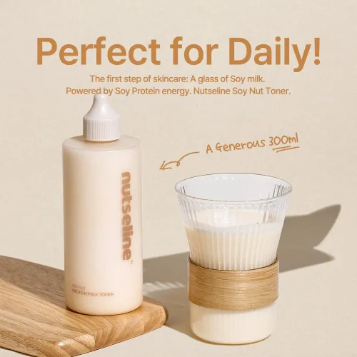 Vista 6 de Cuidado de la piel coreano - Tónico hidratante de leche de proteína de nuez de soja, 10.1 fl oz con aminoácidos, tóner facial hidratante ligero