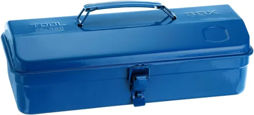 Vista 8 de HARFINGTON Caja de Herramientas 11.4" Caja de Herramientas de Acero Portátil Estilo Techo de Cadera con Cierre de Pestillo de Metal Cofre de Negro