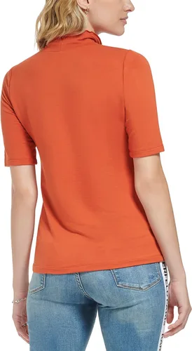 Vista 3 de Karl Lagerfeld Paris Top sin botones con cuello falso festoneado para mujer