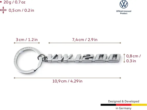 Vista 3 de BRISA Colección VW - Llavero Volkswagen Bus T1 y Beetle, producto vintage