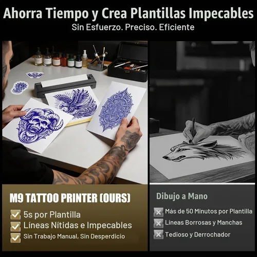 Vista 3 de Tattoo Stencil Printer Wireless Thermal Tattoo Machine Kit