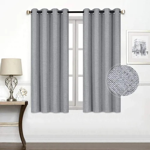 Vista 24 de Everyday Celebration Cortinas de ventana 100% opacas para puerta corrediza de ventana, cortinas opacas con forro térmico, cortinas con ojales