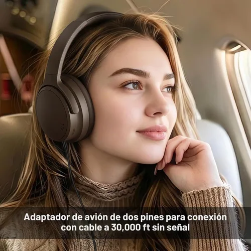 Vista 6 de Srhythm NiceComfort 35 (2.ª generación) Auriculares híbridos con cancelación de ruido, Bluetooth inalámbrico 6.0, 5 micrófonos con ENC
