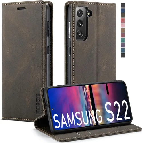 Vista 15 de Funda tipo cartera para Samsung Galaxy S22 5G con bloqueo RFID, color negro