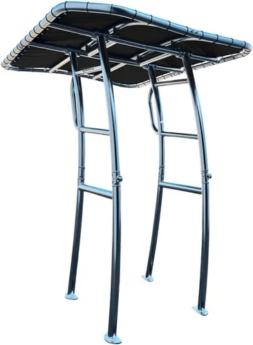 Vista 27 de FishMaster Pro Series - T-Top para Barcos de Pesca con Consola Central - Ajuste Universal - Recubrimiento en Polvo Negro - Parte Superior Negra