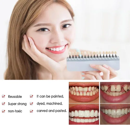 Vista 2 de Kits de reparación de dientes falsos para llenar los dientes rotos y huecos que faltan - Kits de reemplazo de dientes falsos y cuentas térmicas