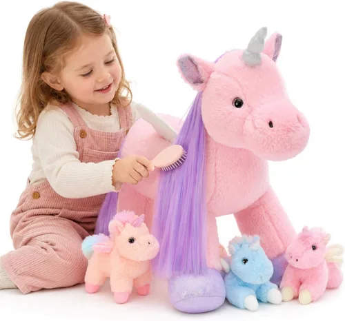 Vista 11 de Tezituor Paquete de 6 Pequeños Animales de Peluche a Granel Juguetes de Peluche, Mini Llaveros de Animales de Peluche Lindos de 6" para Niños, Mini