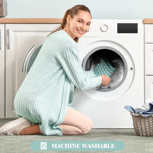 Vista 6 de Sheepping - Tapete de ducha antideslizante para bañera, lavable a máquina, tapete de baño antideslizante para bañera, tapete de drenaje rápido