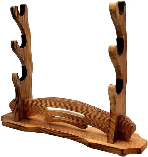 Vista 7 de BiJun Soporte de espada Katana, soporte para espada Samurai, soporte para espada Katana, soporte para sable de luz, gancho montado en la pared