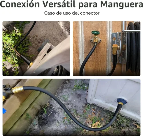 Vista 4 de Giraffe Tools Manguera Líder 5/8 pulgadas x 2.5 pies para Jardín, Manguera de Agua Resistente, Manguera Híbrida Corta Flexible y Ligera