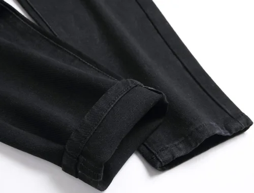 Vista 7 de Pantalones de mezclilla ajustados para niño, elásticos, de aspecto desgastado y desgarrado