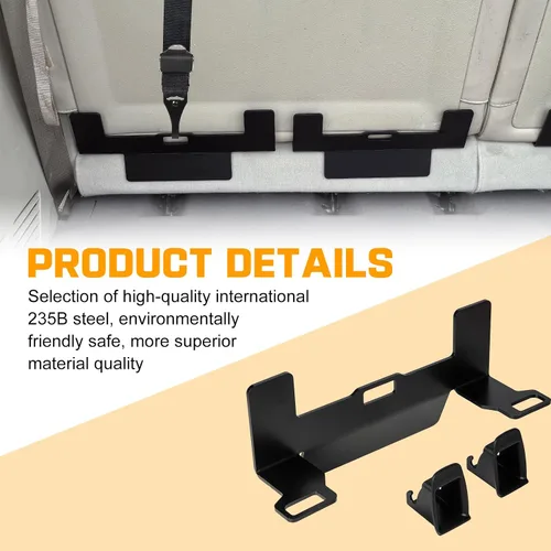 Vista 8 de ISOFIX Soporte Universal de Montaje para Asiento de Automóvil, Kit de Anclaje de Seguridad para Asiento de Niño, Soporte de Interfaz de Cierre