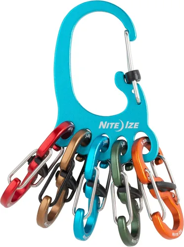 Vista 27 de Nite Ize Bigfoot Locker KeyRack - Soporte de acero inoxidable para coche, casa y otras llaves - Mosquetón con S-Biners - Capacidad para 15 llaves a