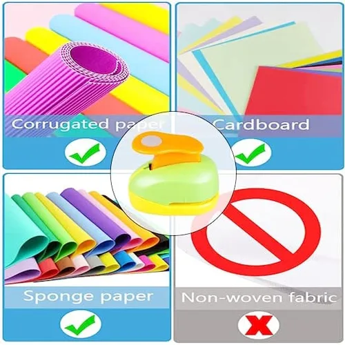 Vista 6 de CADY Crafts Punch - Perforadora circular de 2 pulgadas, perforadora de palanca, hecha a mano, círculo de 2 pulgadas