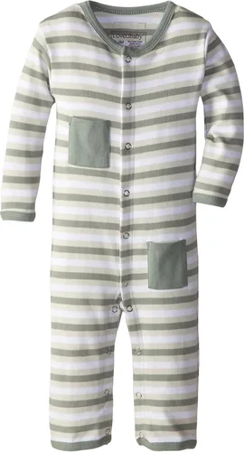 Vista 6 de L'ovedbaby Overol unisex de manga larga orgánico para bebé Raya gris