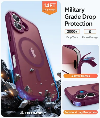 Vista 36 de FNTCASE Funda para Motorola Moto G-Stylus-5G-2025: Funda magnética translúcida mate a prueba de golpes para Moto G Stylus 2026, funda protectora