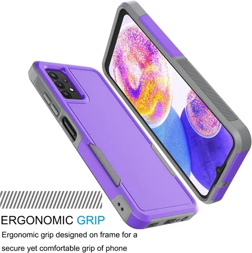 Vista 2 de Tekcoo - Funda para Samsung Galaxy A23 5G / 4G, 4G LTE/SM-A236 [prueba de caídas de grado militar] absorción de golpes, agarre resistente a